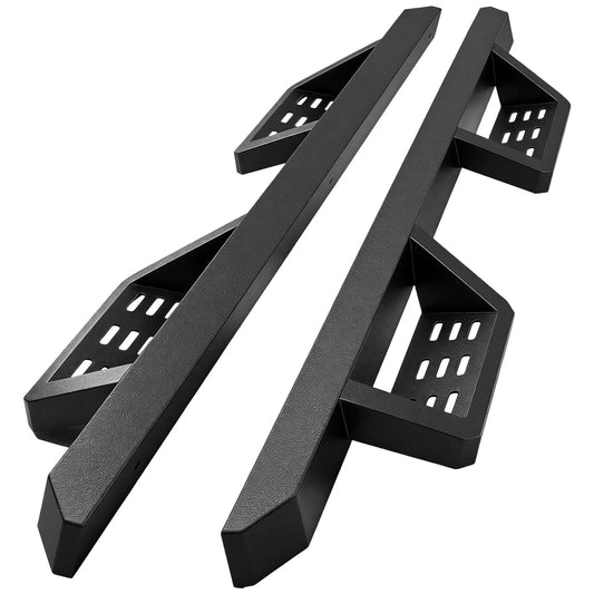 TOPBEE 2-Tier Steel Drop Steps for Chevy Silverado & GMC Sierra Crew Cab RB06