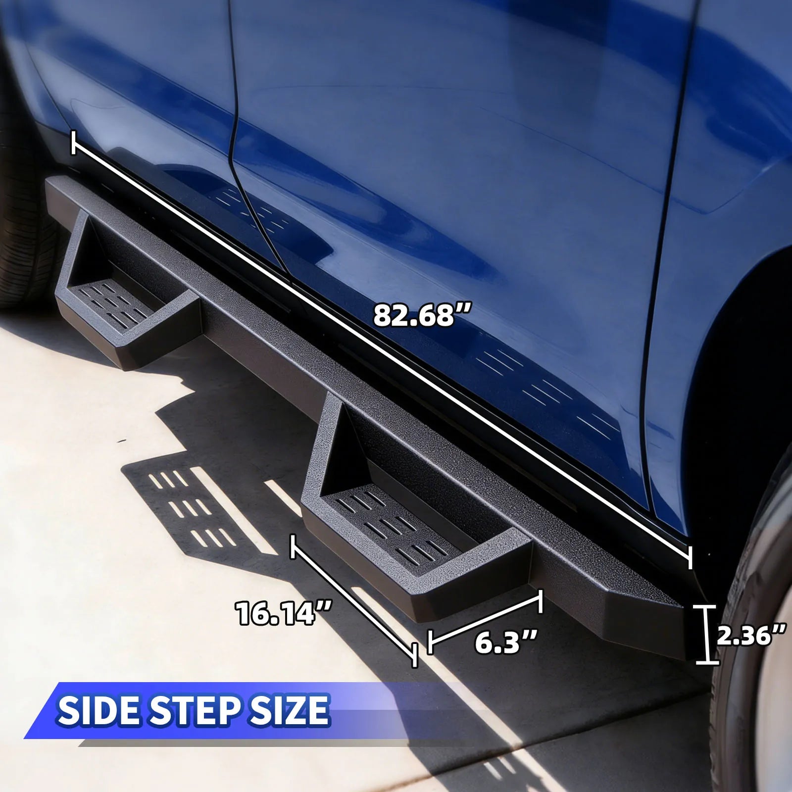 TOPBEE 2-Tier Steel Drop Steps for Ford F-150 SuperCrew & Super Duty Crew Cab RB09