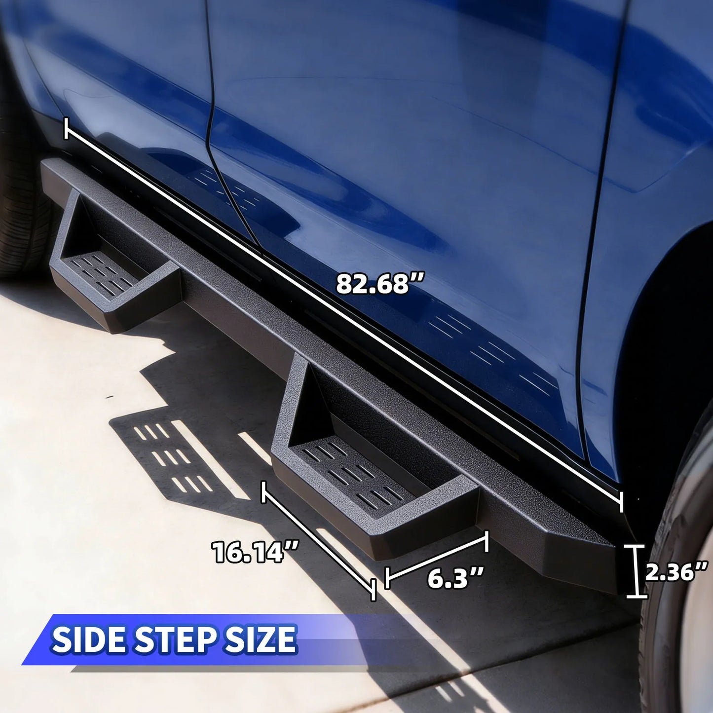 TOPBEE 2-Tier Steel Drop Steps for Ford F-150 SuperCrew & Super Duty Crew Cab RB09