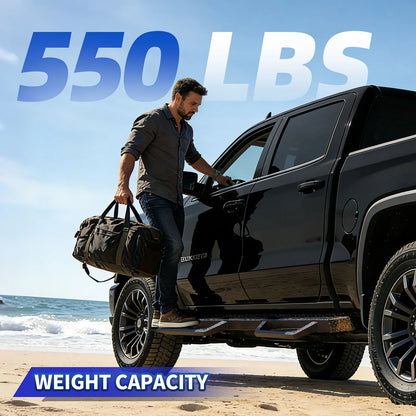 TOPBEE 2-Tier Steel Drop Steps for Ford F-150 SuperCrew & Super Duty Crew Cab RB09